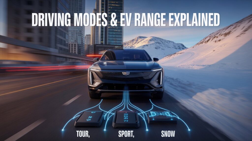 Do the Driving Modes in Cadillac Lyriq Offer Different Ranges or Battery Usages?
